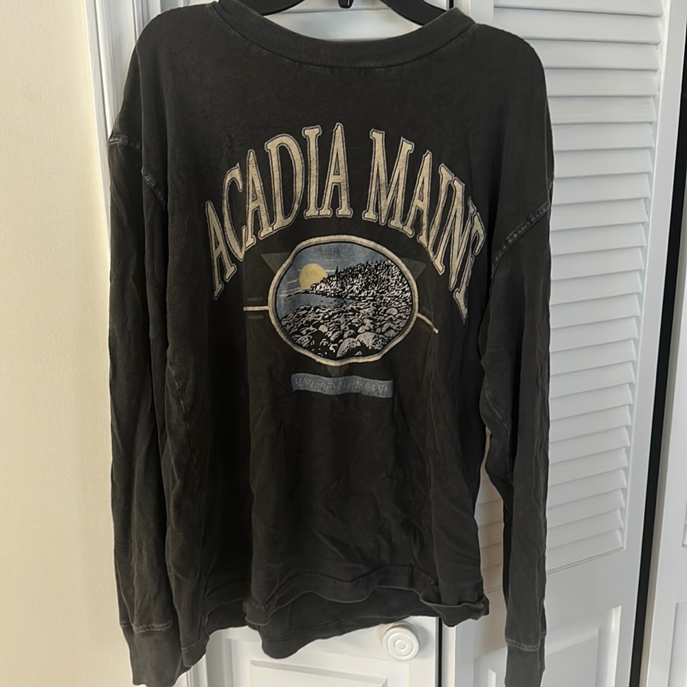 Abercrombie & Fitch Soft A&F Long Sleeve Acadia Maine Tee
